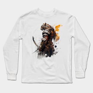 Golden Tiger Warrior Long Sleeve T-Shirt